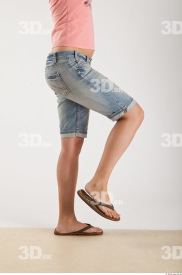 Leg Woman Animation references White Casual Shorts Slim