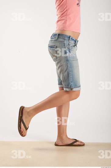 Leg Woman Animation references White Casual Shorts Slim