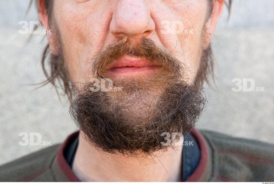 Mouth Man White Casual Average Bearded