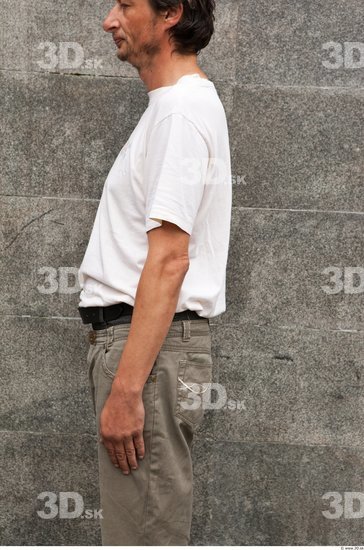 Arm Man Casual Shirt T shirt Average Street photo references