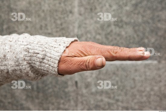Hand Man White Casual Sweater Average