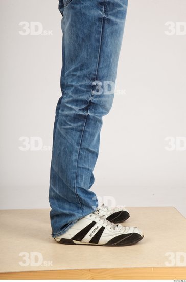 Calf Whole Body Man Animation references Casual Jeans Athletic Studio photo references