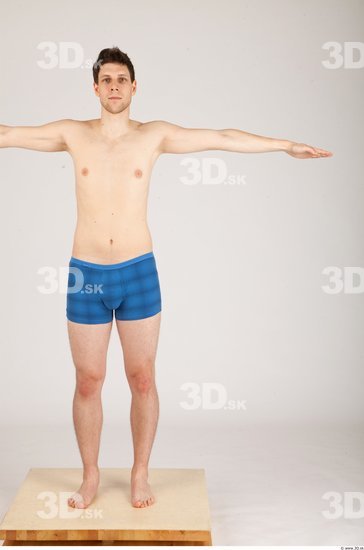 Whole Body Man Animation references Casual Underwear Athletic Studio photo references