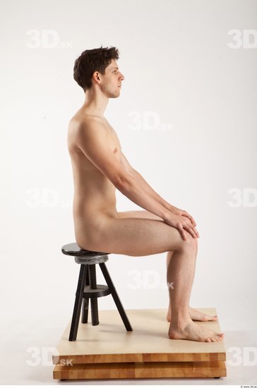 Whole Body Man Artistic poses White Nude Athletic