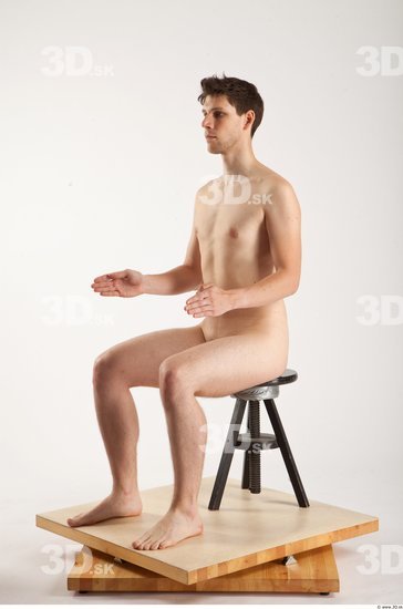 Whole Body Man Artistic poses White Nude Athletic