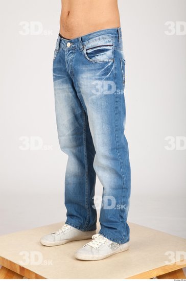 Leg Whole Body Man Animation references Casual Jeans Athletic Studio photo references