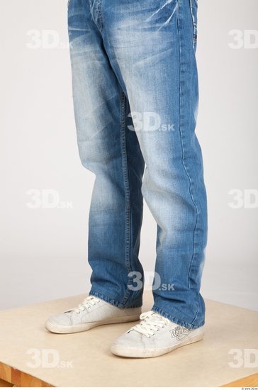 Calf Whole Body Man Animation references Casual Jeans Athletic Studio photo references