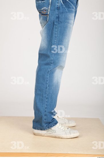 Calf Whole Body Man Animation references Casual Jeans Athletic Studio photo references