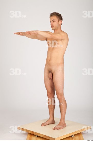 Whole Body Man Animation references Nude Casual Athletic Studio photo references