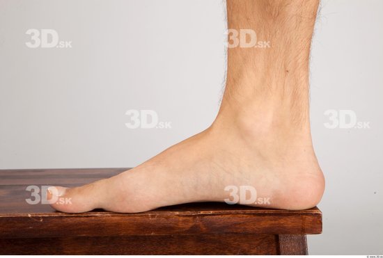 Foot Whole Body Man Animation references Nude Casual Athletic Studio photo references