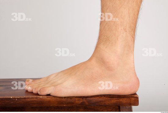 Foot Whole Body Man Animation references Nude Casual Athletic Studio photo references