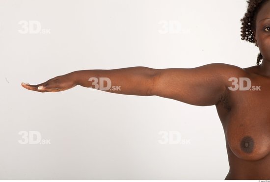 Whole Body Woman Black Casual Muscular Female Studio Poses