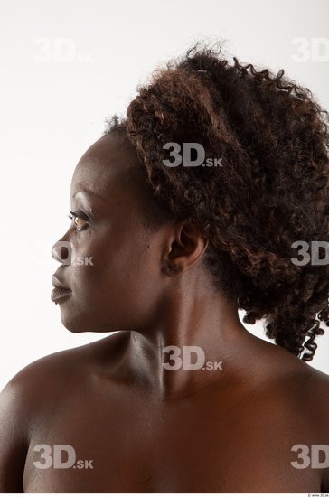 Head Woman Black Muscular Female Studio Poses