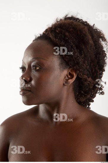 Head Woman Black Muscular Female Studio Poses