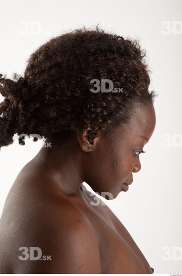 Head Woman Black Muscular Female Studio Poses