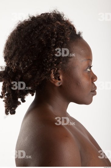 Head Woman Black Muscular Female Studio Poses