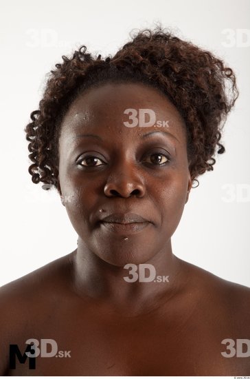 Head Woman Black Muscular Female Studio Poses