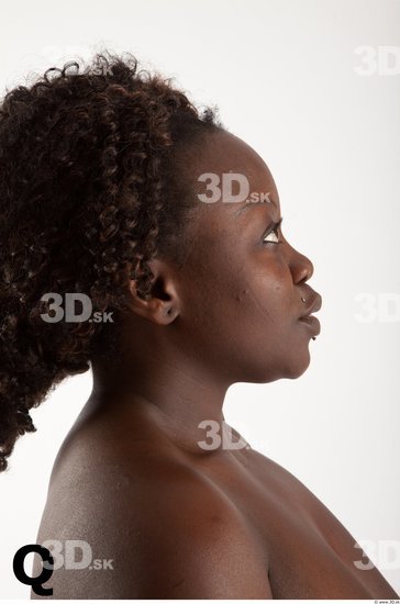 Head Woman Black Muscular Female Studio Poses