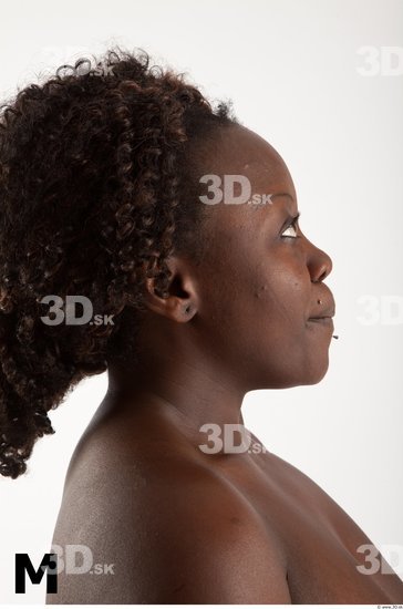 Head Woman Black Muscular Female Studio Poses