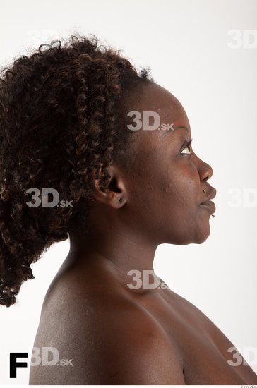 Head Woman Black Muscular Female Studio Poses