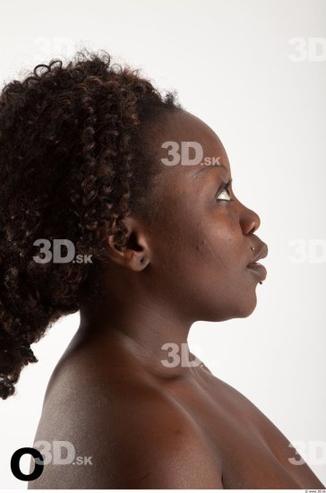 Head Woman Black Muscular Female Studio Poses