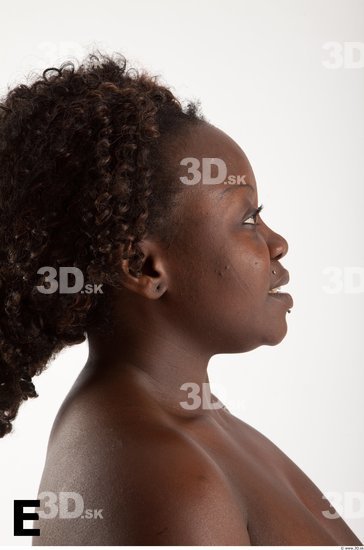 Head Woman Black Muscular Female Studio Poses