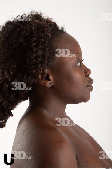 Head Woman Black Muscular Female Studio Poses