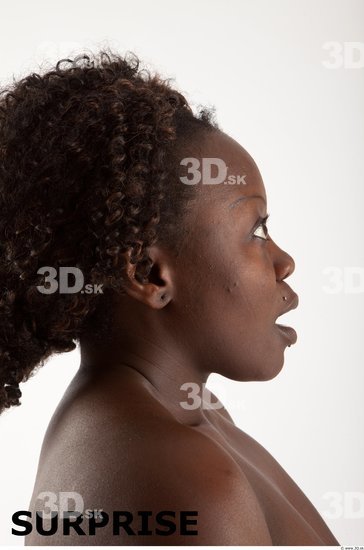 Head Woman Black Muscular Female Studio Poses