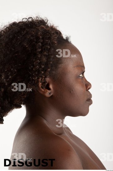 Head Woman Black Muscular Female Studio Poses