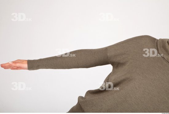 Arm Whole Body Woman Animation references Casual Sweatshirt Slim Studio photo references