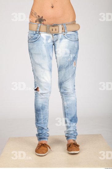 Leg Whole Body Woman Animation references Casual Jeans Slim Studio photo references