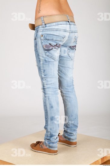 Leg Whole Body Woman Animation references Casual Jeans Slim Studio photo references