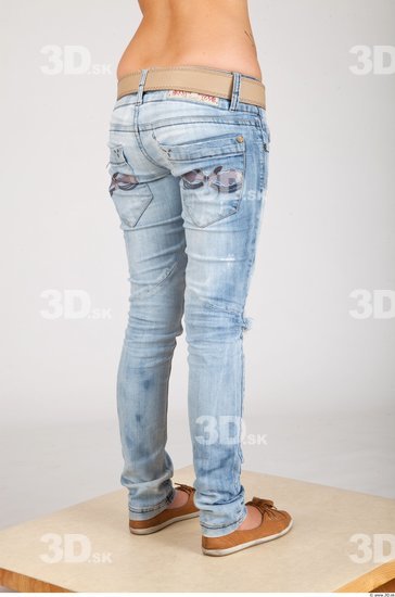 Leg Whole Body Woman Animation references Casual Jeans Slim Studio photo references