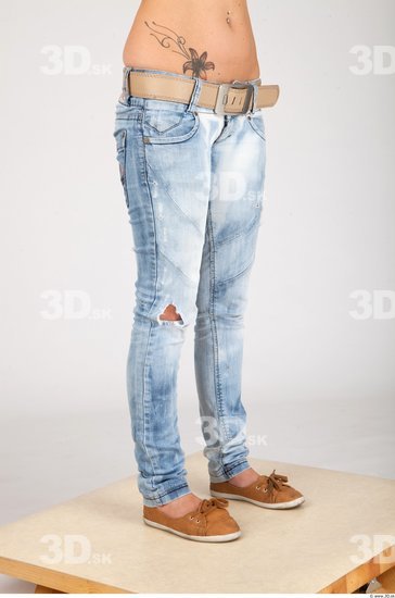 Leg Whole Body Woman Animation references Casual Jeans Slim Studio photo references