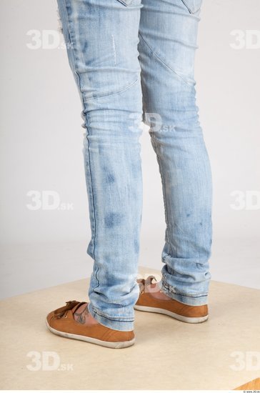 Calf Whole Body Woman Animation references Casual Jeans Slim Studio photo references