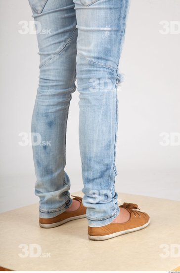 Calf Whole Body Woman Animation references Casual Jeans Slim Studio photo references