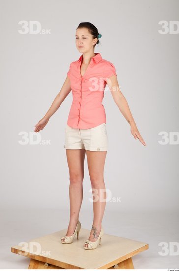 Whole Body Woman Animation references Casual Formal Slim Studio photo references