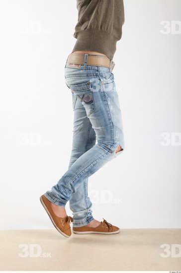 Leg Woman Animation references White Casual Jeans Slim