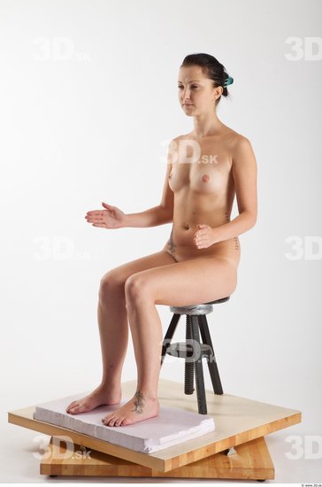 Whole Body Woman Artistic poses White Nude Slim