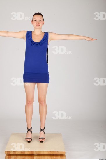 Whole Body Woman T poses Casual Formal Slim Studio photo references