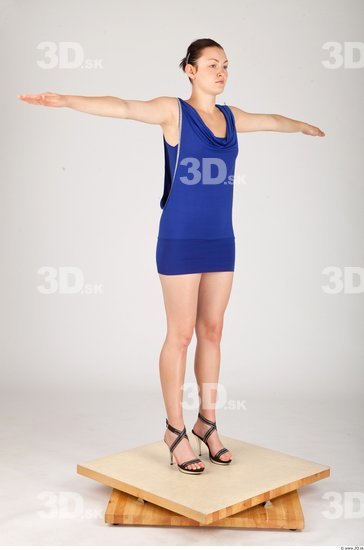 Whole Body Woman T poses Casual Formal Slim Studio photo references