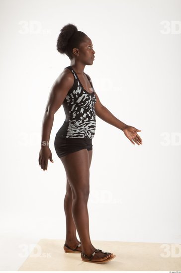 Whole Body Woman Animation references Black Sports Average Studio photo references