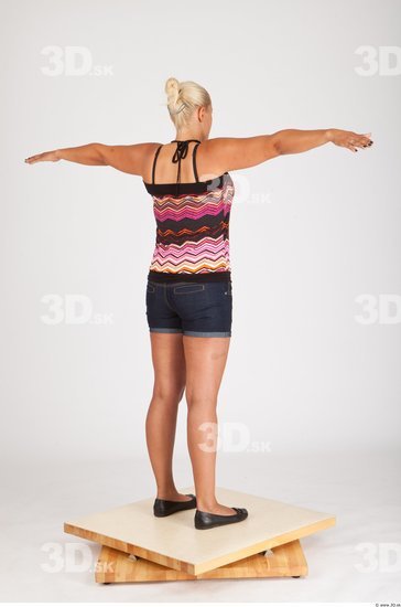 Whole Body Woman T poses Casual Average Studio photo references