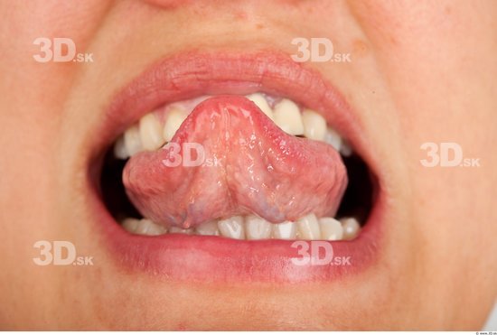 Whole Body Tongue Woman Casual Average Studio photo references