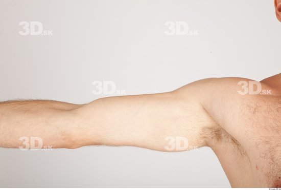 Arm Whole Body Man Nude Formal Athletic Studio photo references