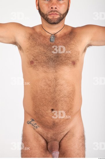 Upper Body Whole Body Man Hairy Nude Casual Average Studio photo references