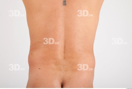 Whole Body Back Man Nude Casual Average Studio photo references