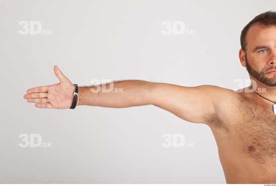 Arm Whole Body Man Nude Casual Average Studio photo references