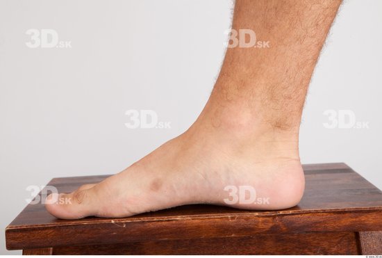 Foot Whole Body Man Nude Casual Average Studio photo references