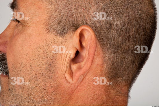 Ear Man White Average Wrinkles